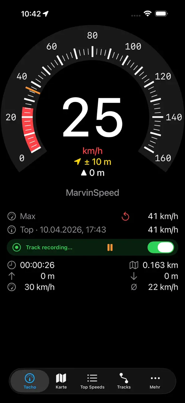 Screenshot #1 pour MarvinSpeed GPS