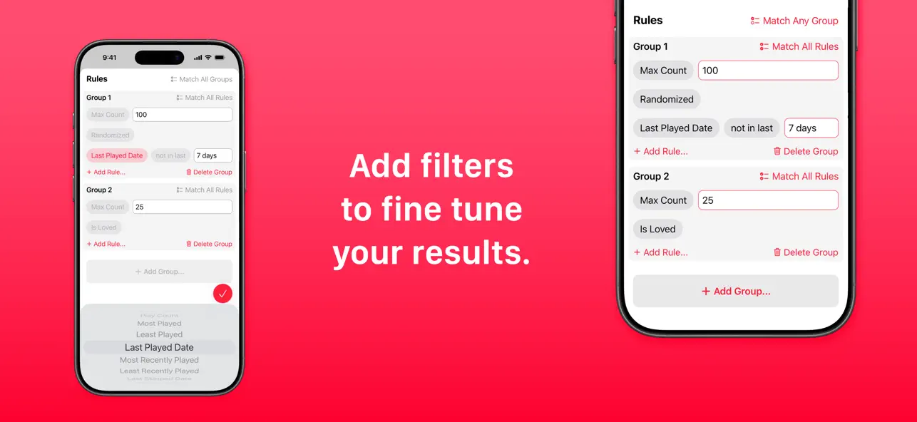 Screenshot #2 pour Miximum: Smart Playlist Maker