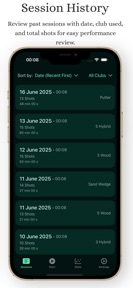 Golf Launch Monitor screenshot