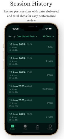 Golf Launch Monitor screenshot