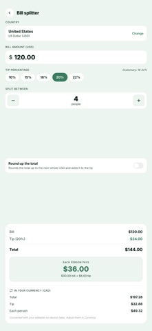 TipsGlobal: Tipping Guide Screenshot 2 of 5