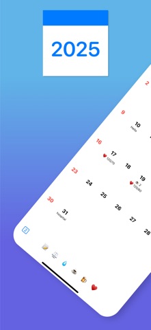 Blue Health Calendar screenshot