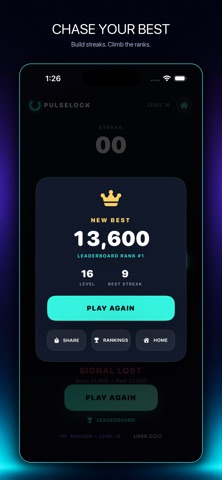 PulseLock: Rhythm Game iPhone screenshot