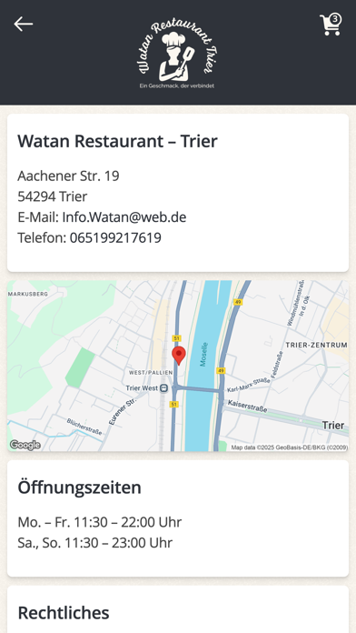 Watan Restaurant Trier screenshot