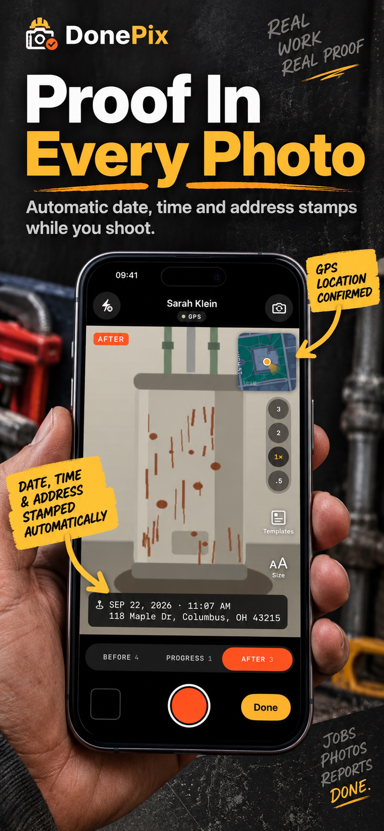 Screenshot 1 of DonePix: Job Site Photo Report