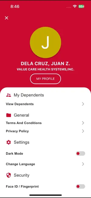 VC Health iPhone screenshot 1
