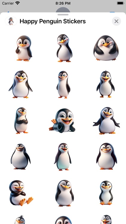 Happy Penguin Stickers