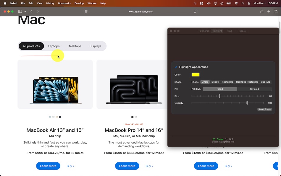 #3. Cursor Highlighter Pro (macOS) Ved: Tacker Nash