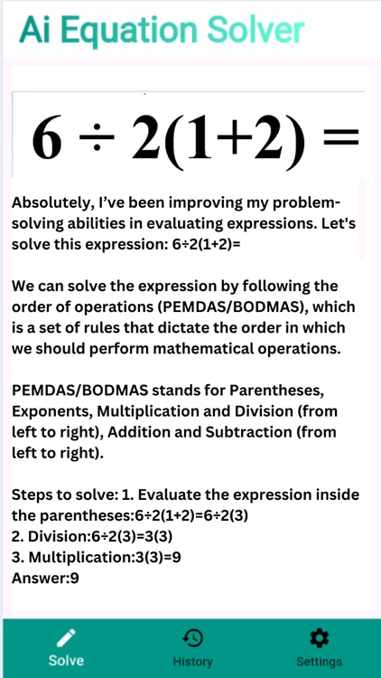 Ai Equation Solver by Youssef Ben Attar