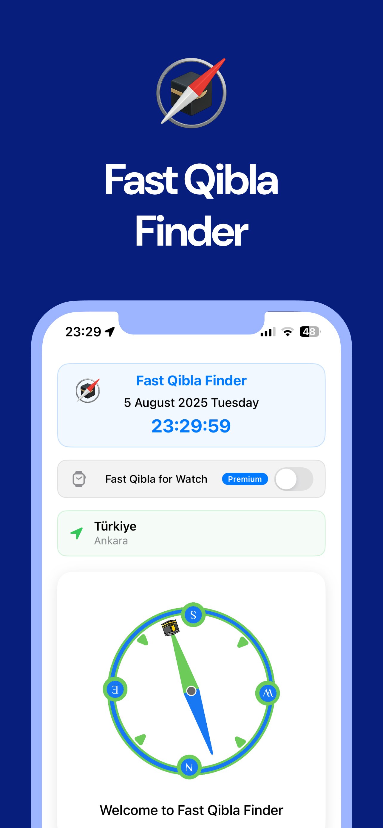 Fast Qibla Finder