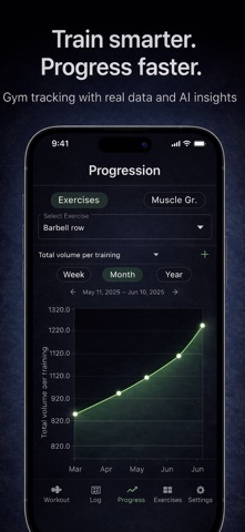 ProgressTrackAI Gym Log Screenshot 1 of 4