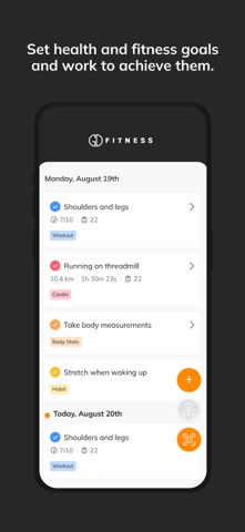 Grow Daily Fitness iPhone screenshot
