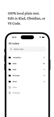Klad: Git & Markdown Notes iPhone screenshot