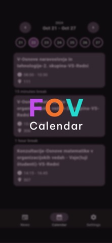 FOV Calendar screenshot