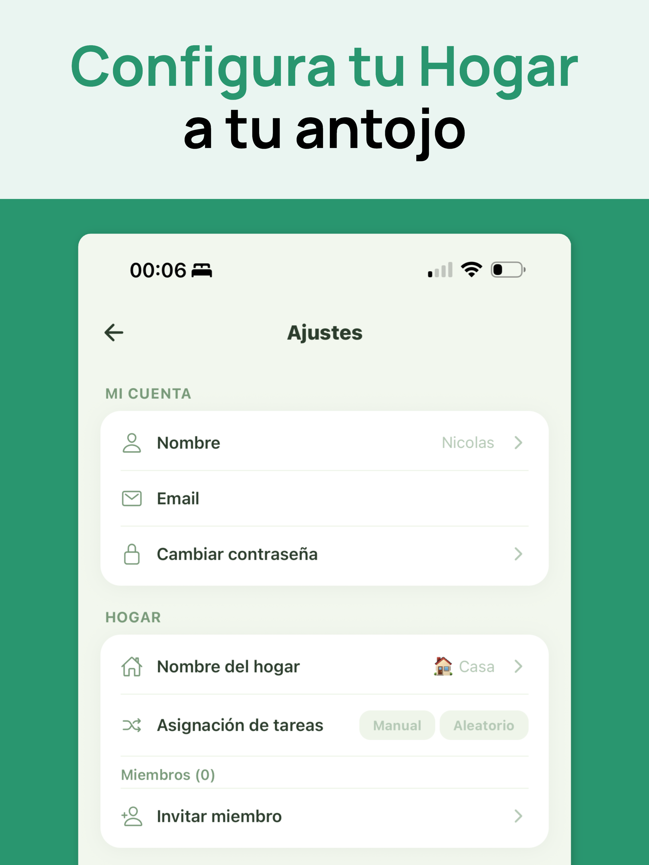 Ordenados: Tareas del Hogar
