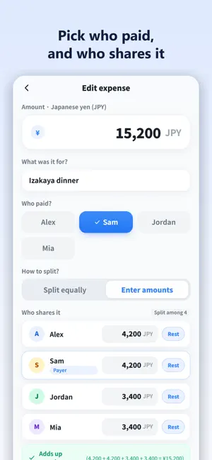 WhoPays - Split Trip Expenses screenshot 2