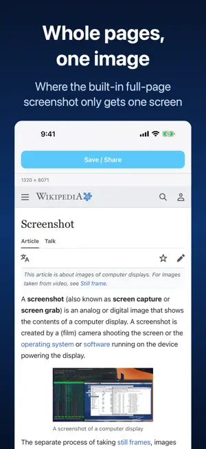 Scroll Capture for Safari screenshot 1