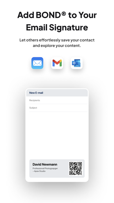 Bond – Digital Business Card Screenshot