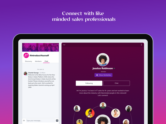 Sistas In Sales iPad screenshot 3 - Social Networking app