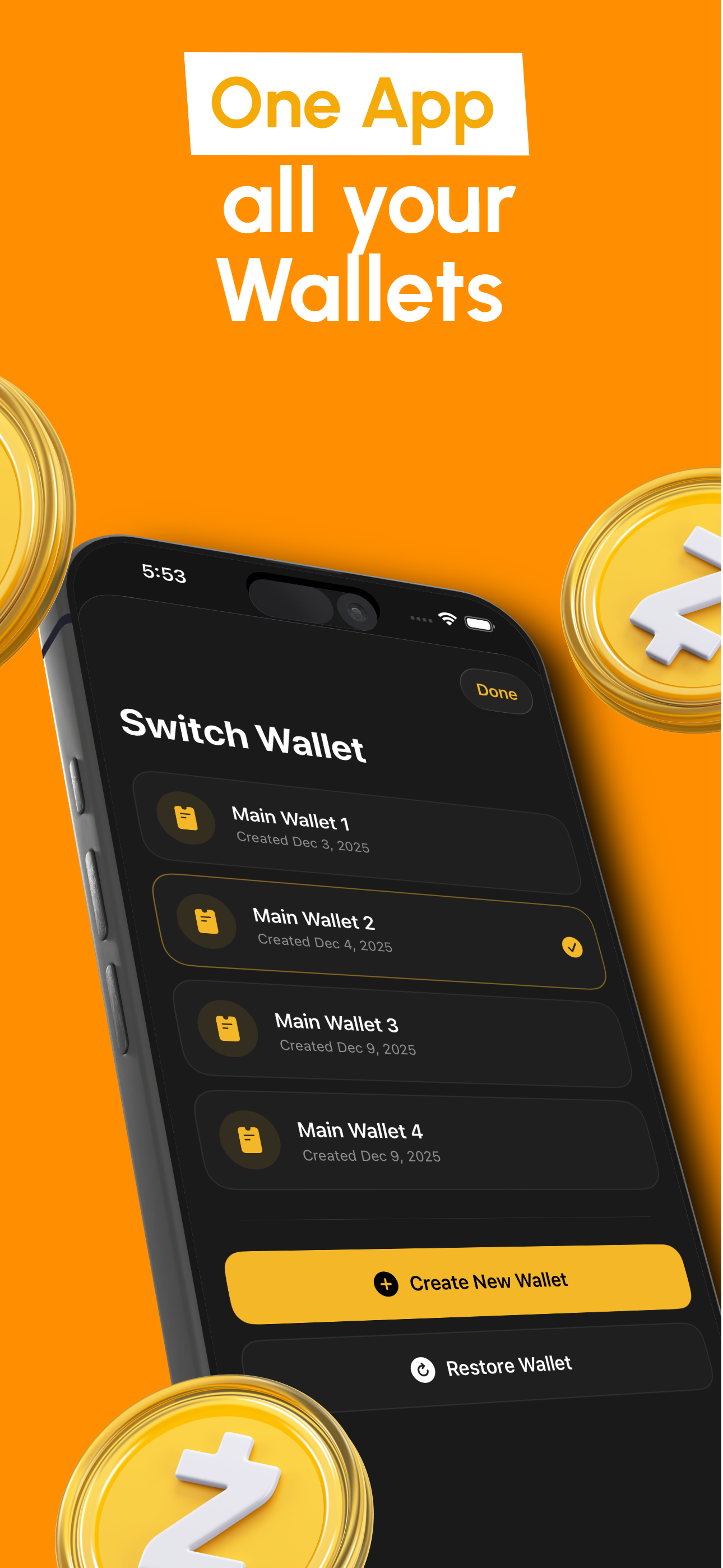 Zcash Wallet - ZEC & Crypto