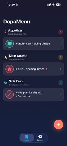 DopaMenu: Dopamine Planner Screenshot 1 of 4