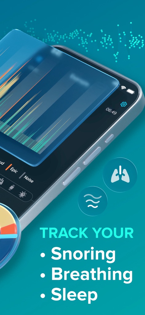 SnoreLab : Record Your Snoring - This tool helps users monitor their sleep metrics, displaying detailed snoring patterns and breath activity for comprehensive analysis.