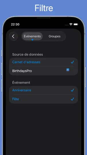 Capture d'écran de BirthdaysPro HD sur iPhone 5