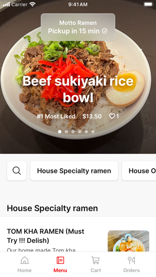 Motto Ramen iPhone screenshot 2 - Food & Drink app
