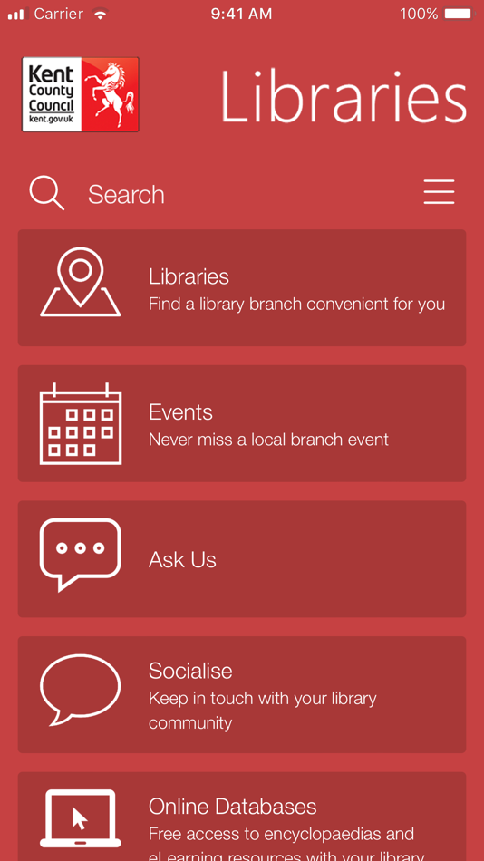 #1. Kent Libraries (iOS) 由: Kent County Council