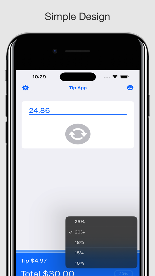 #4. Tip Calculator App (iOS) 由: Etched Prints, LLC