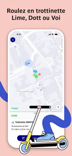 Captura de pantalla de Bonjour RATP en iPhone 6