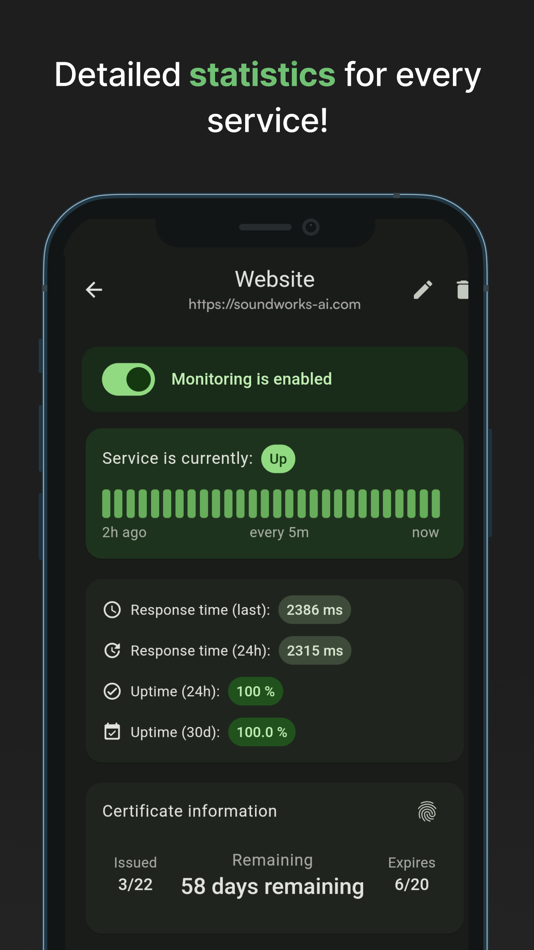 #2. UptimeBuddy: Server Monitoring (iOS) 由: Fabian Bachfischer