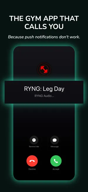 RYNG: Workout Motivation Call screenshot 1