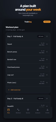 Trainlog: Workout Tracker screenshot 2