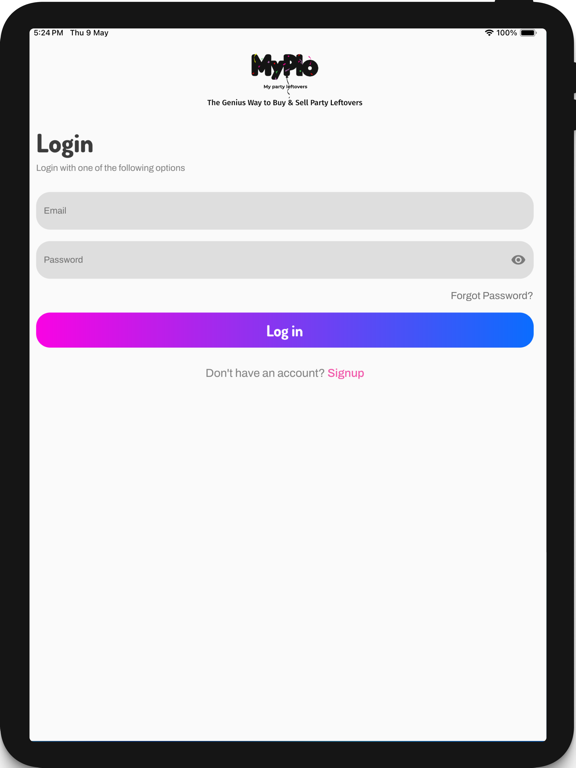 Myplo The Premiere Party Hub iPad screenshot 3 - Shopping app