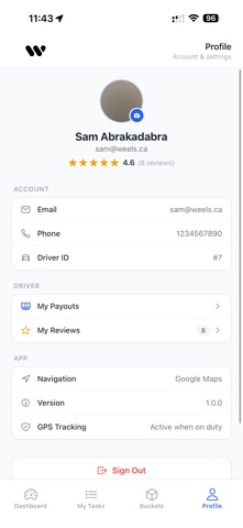 Weels Driver iPhone screenshot