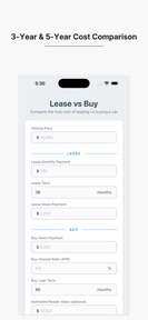 Lease vs Buy: Car Compare screenshot