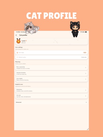My Cat: Daily Care and Track iPad screenshot