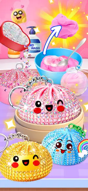 Glitter Dumpling DIY Keychains screenshot 2