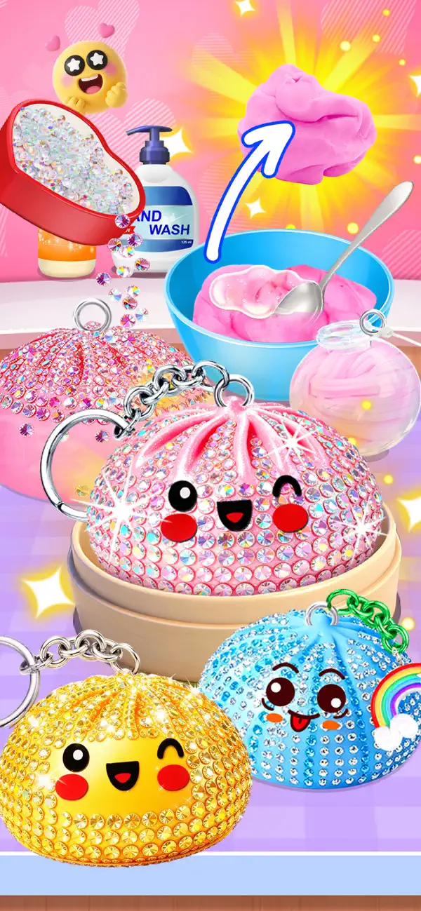 Screenshot #2 pour Glitter Dumpling DIY Keychains