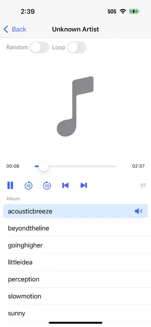 Audio Player X screenshot 1