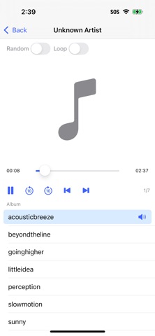 Audio Player X app screenshot