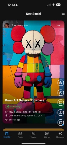 Next Social App screenshot