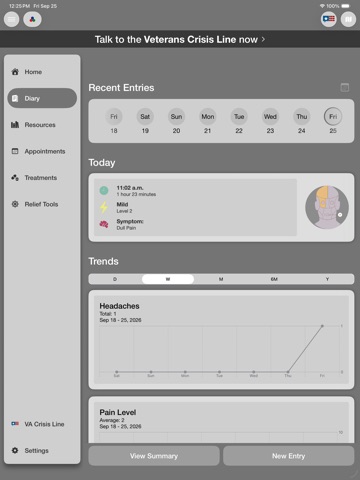 Headache Coach iPad screenshot