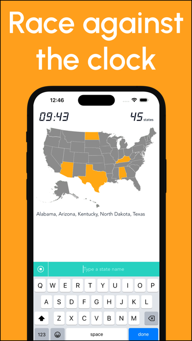Geography Map Game: 50 States Screenshot