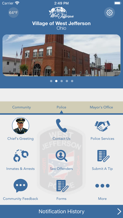 Village of West Jefferson Ohio Screenshot