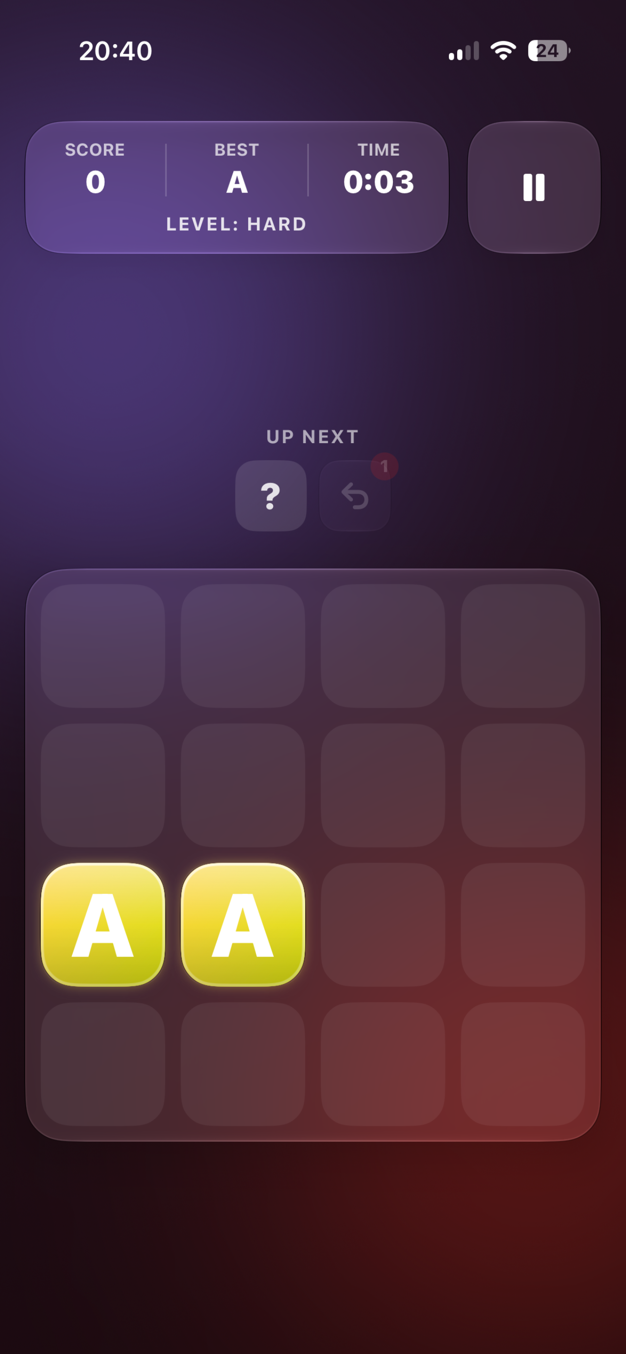 The daily challenge screen.