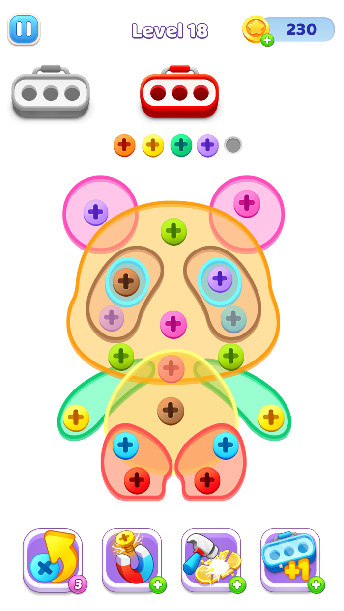 Nut Screw Jam Puzzle