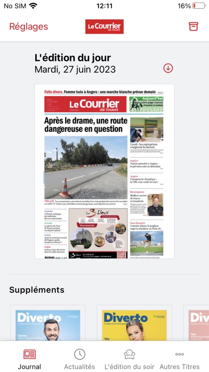 Le Courrier de l'Ouest Journal