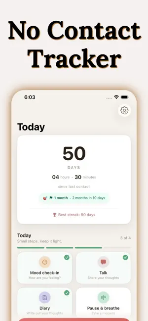 No Contact Tracker: Breakly screenshot 1
